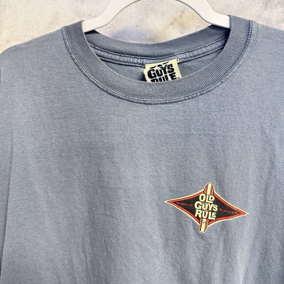 Vintage Old Guys Rule T Shirt Mens XL 22.5x26.5 Y2K Long Sleeve Surf Surfing - Picture 4 of 9